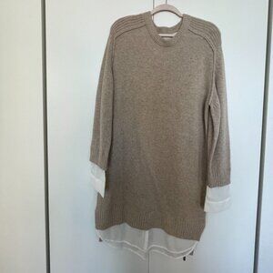 Brochu Walker Looker Wool and Cashmere Hi Low Sweater Dress EUC in Size L